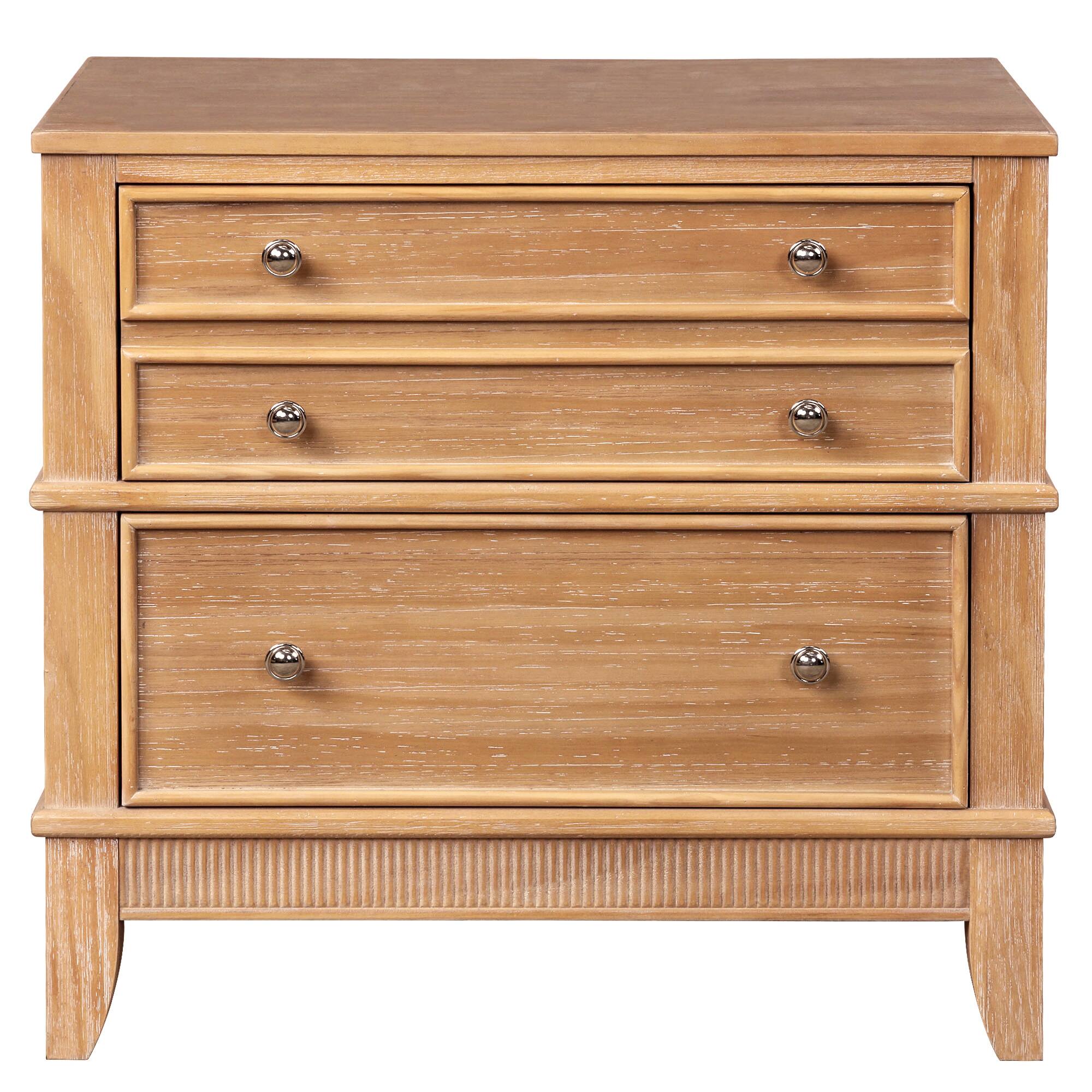 Alt View 2. Spaco - Spaco 3-Drawer Side Table Nightstand for Living Room, Hallway, Entryway - Natural.