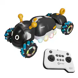 Contixo - RC1 Mech Stunt RC Caterpillar Car with 2.4GHz Remote, 360° Spins, LED, Mist Spray, All-Terrain