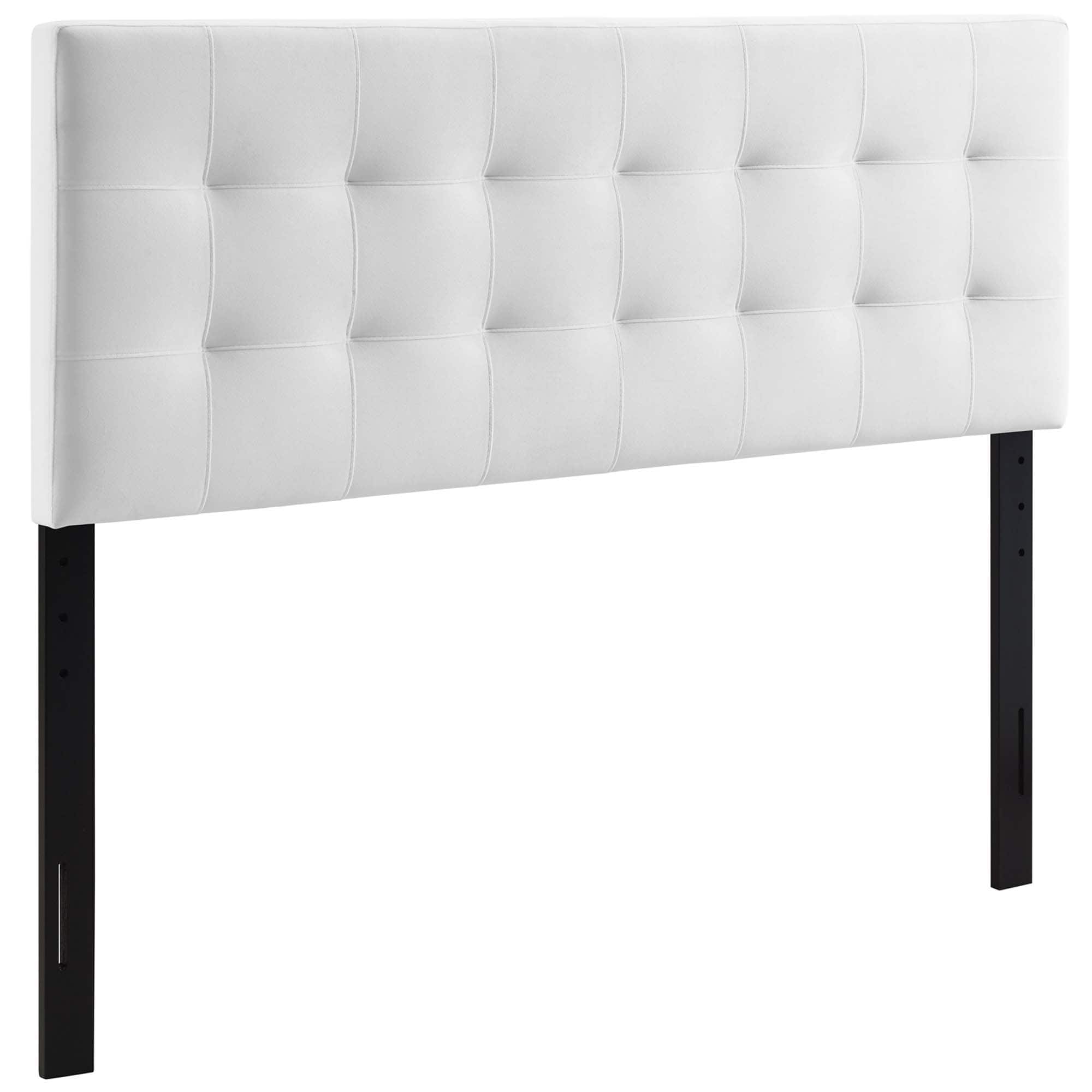 Front. Modway - Lily Biscuit Tufted Performance Velvet Queen Headboard by Modway - White.