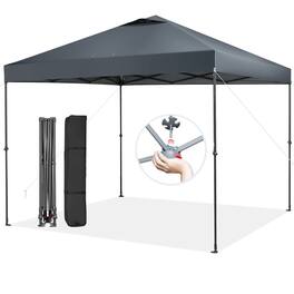 Pefilos - 10 x 10 Feet Foldable Outdoor Instant Pop-up Canopy with Carry Bag- Party Tent for Outside Party Waterproof Tent - Gray