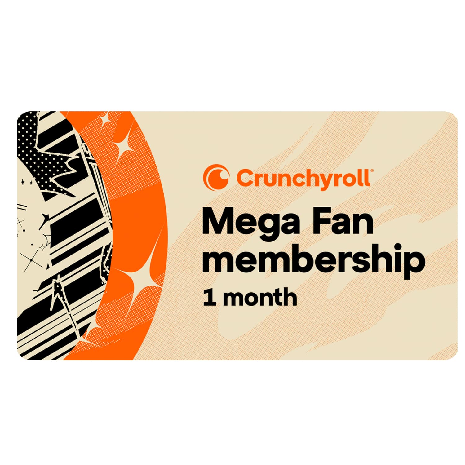 Crunchyroll - Mega Fan Membership 1 Month Gift Card [Digital]