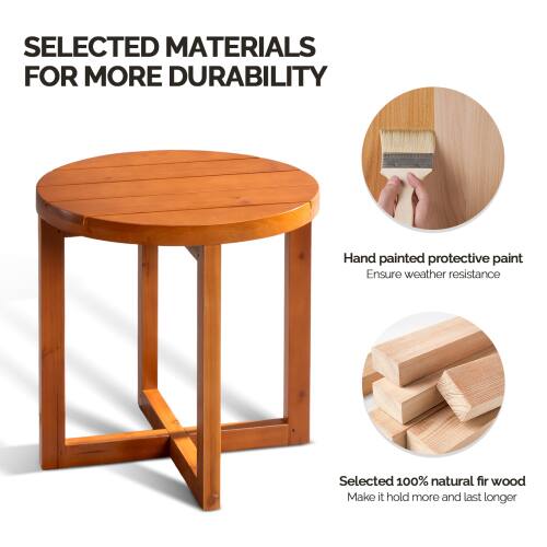 SELECTED MATERIALS FOR MORE DURABILITY

- Hand painted protective paint
  Ensure weather resistance

- Selected 100% natural fir wood
  Make it hold more and last longer