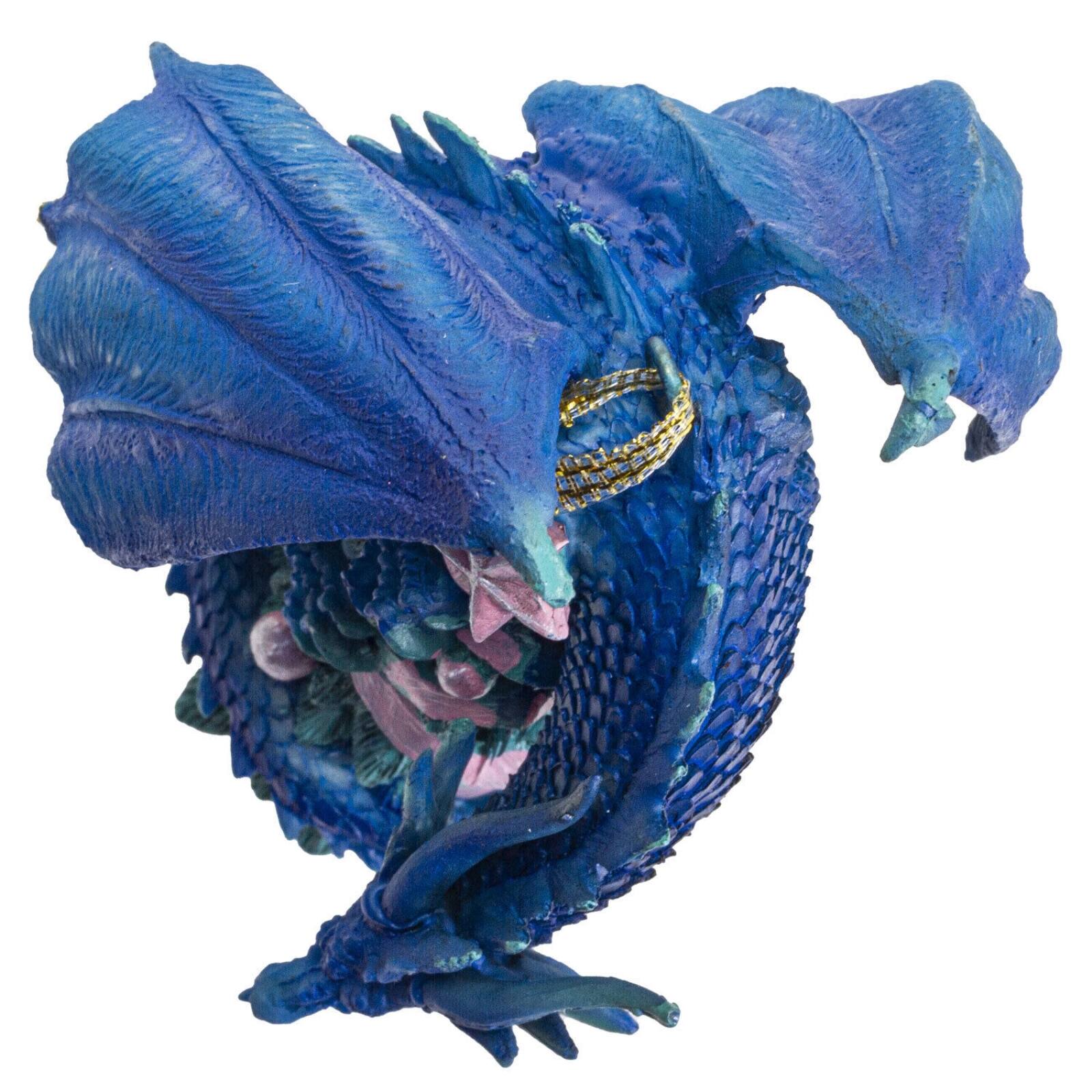 Left. Pacific Trading - Blue Dragon on Christmas Tree Hanging Ornament 5 inch - Blue.