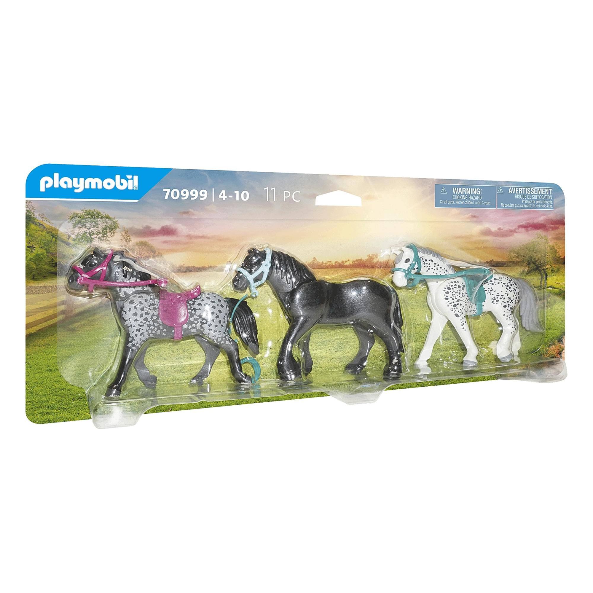 playmobil  
70999 | 4-10 11 PC  

WARNING: CHOKING HAZARD - Small parts. Not for children under 3 years.  
AVERTISSEMENT: PÉRIL D'ÉTRANGLEMENT - Petites pièces. Ne convient pas aux enfants de moins de 3 ans.