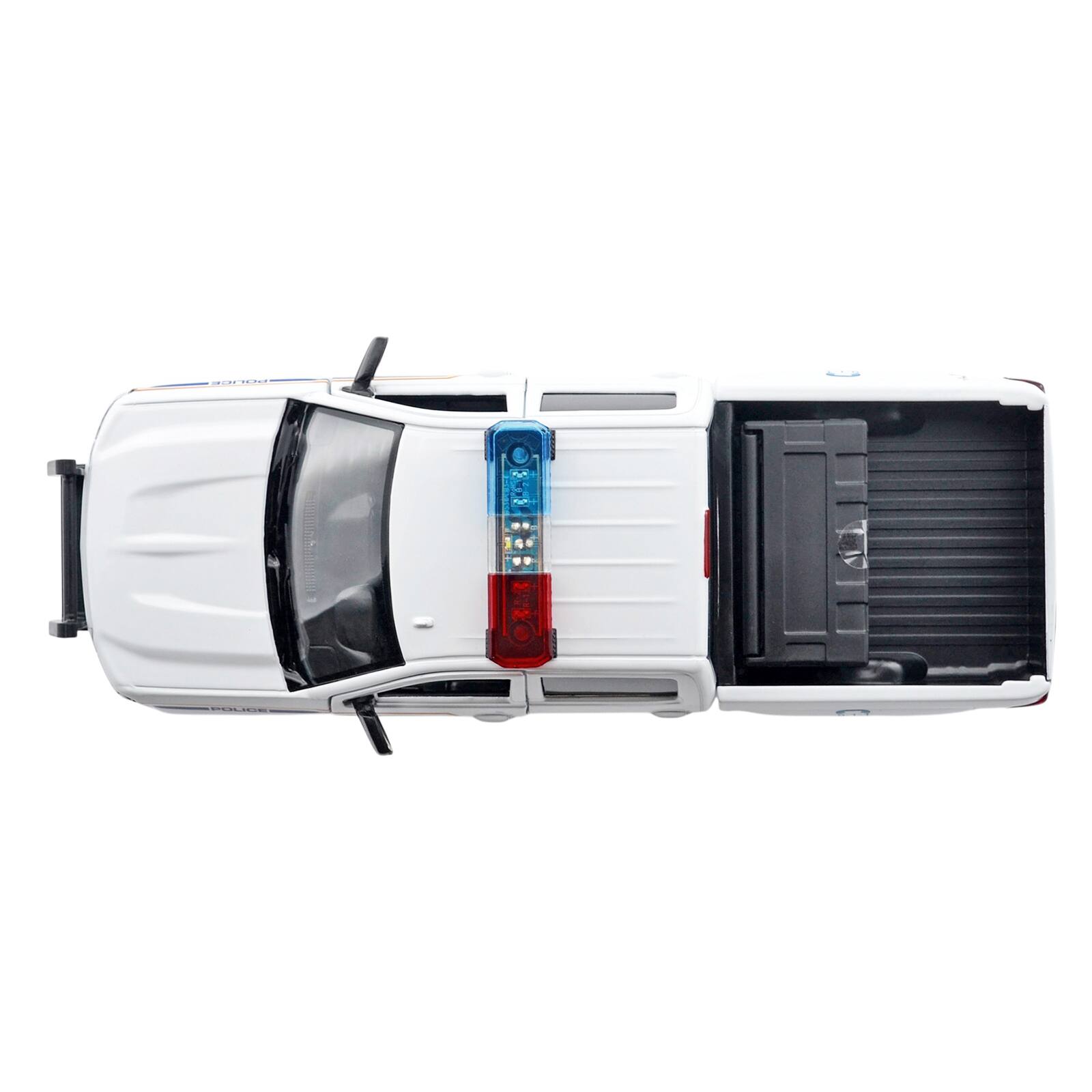 Alt View 5. Motormax - 2017 Chevrolet Silverado 1500 LT Z71 Crew Cab Pickup Truck White w/ Lights and Sounds 1/27 Diecast Model Car by Motormax.