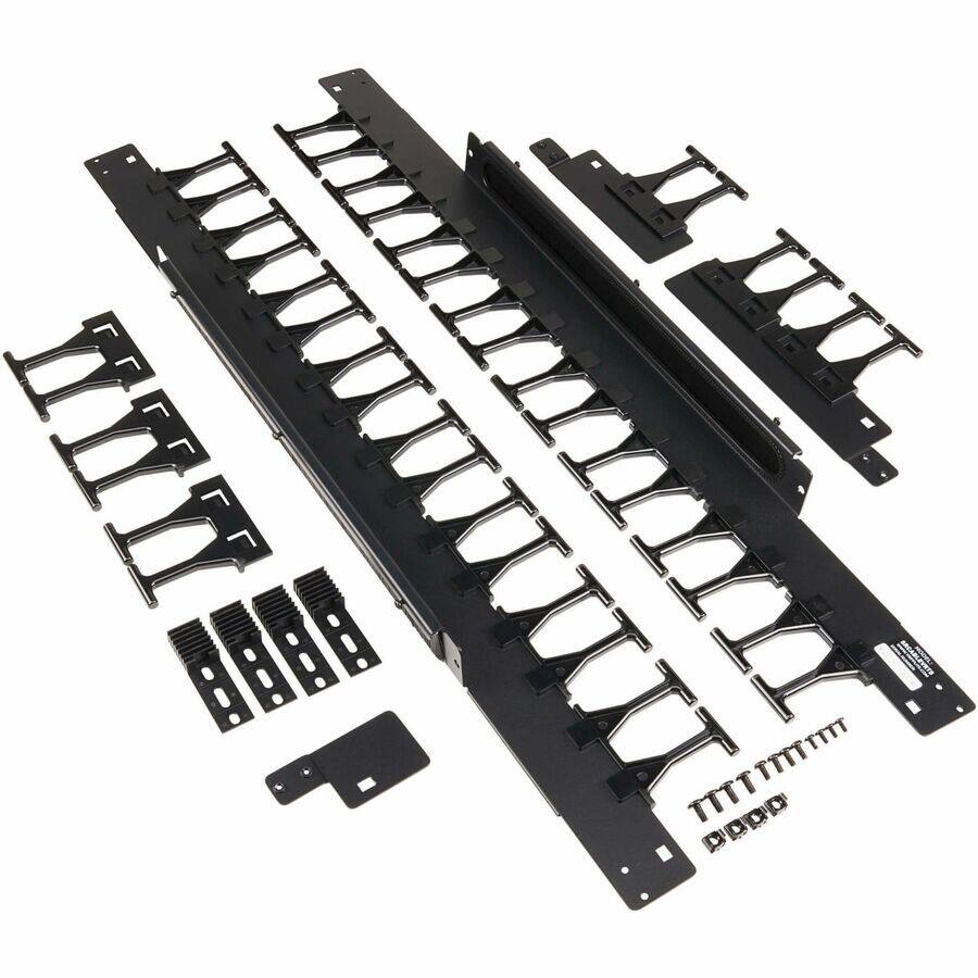 Alt View 1. Tripp Lite - Tripp Lite series SmartRack Cable Routing - Vertical Cable Finger - Black - 48U Rack Height - Cold Rolled Steel - Black.