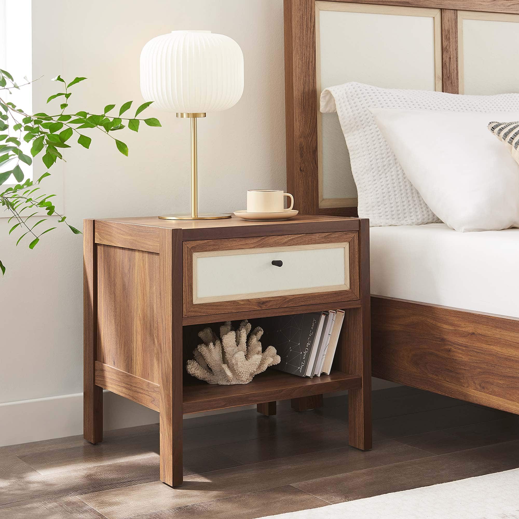 Capri Wood Grain Nightstand by Modway - Walnut