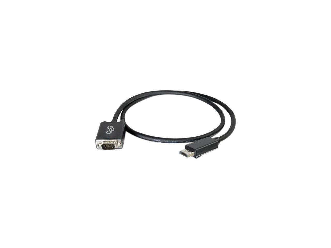 Alt View 3. Cables to Go - C2G 54331 DisplayPort Male to VGA Male Active Adapter Cable, TAA Compliant, Black (3 Feet, 0.91 Meters) - Black.