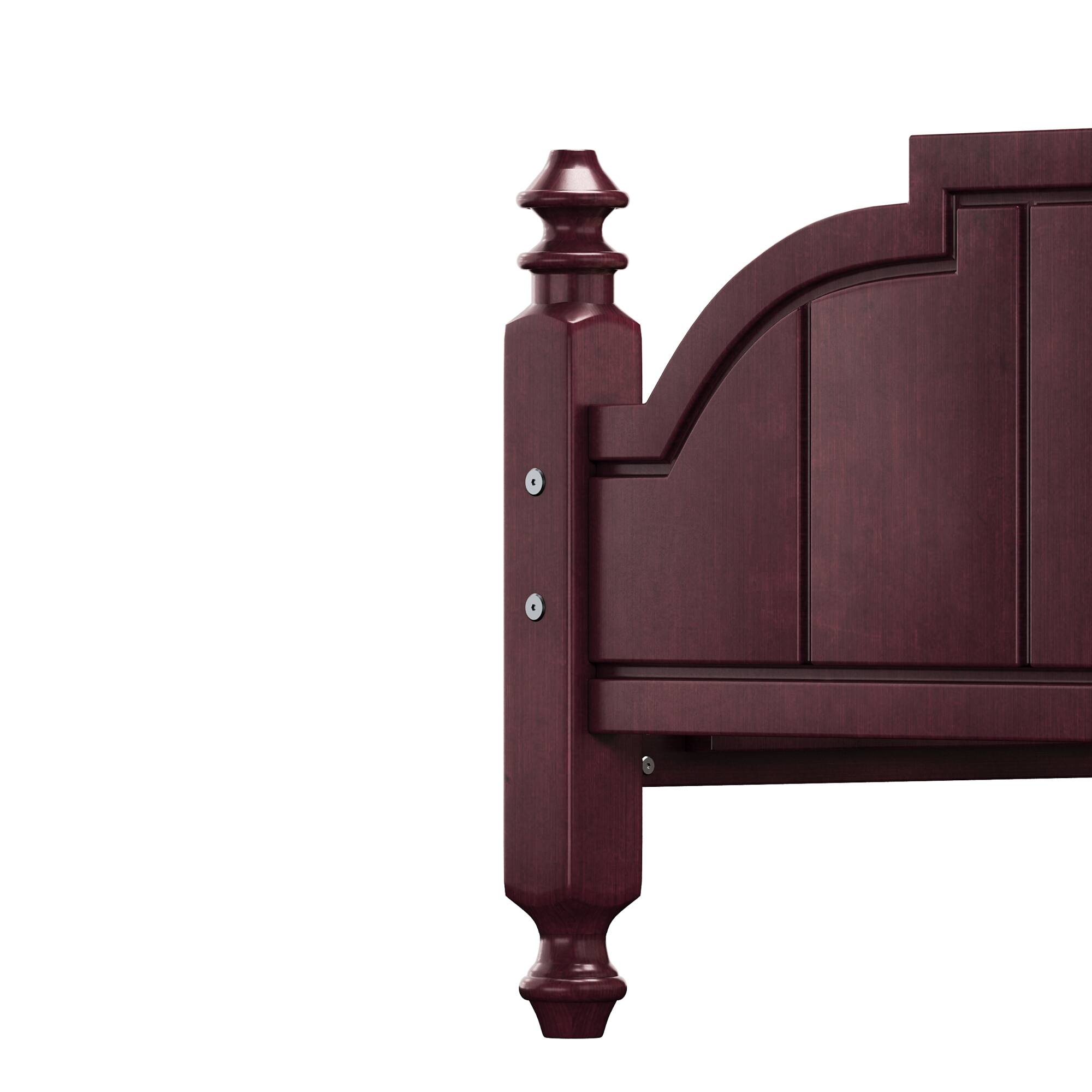 Alt View 9. GOODSILO - Vintage-Inspired Full Size Wooden Platform Bed Frame with Headboard and Slat Support - Espresso.