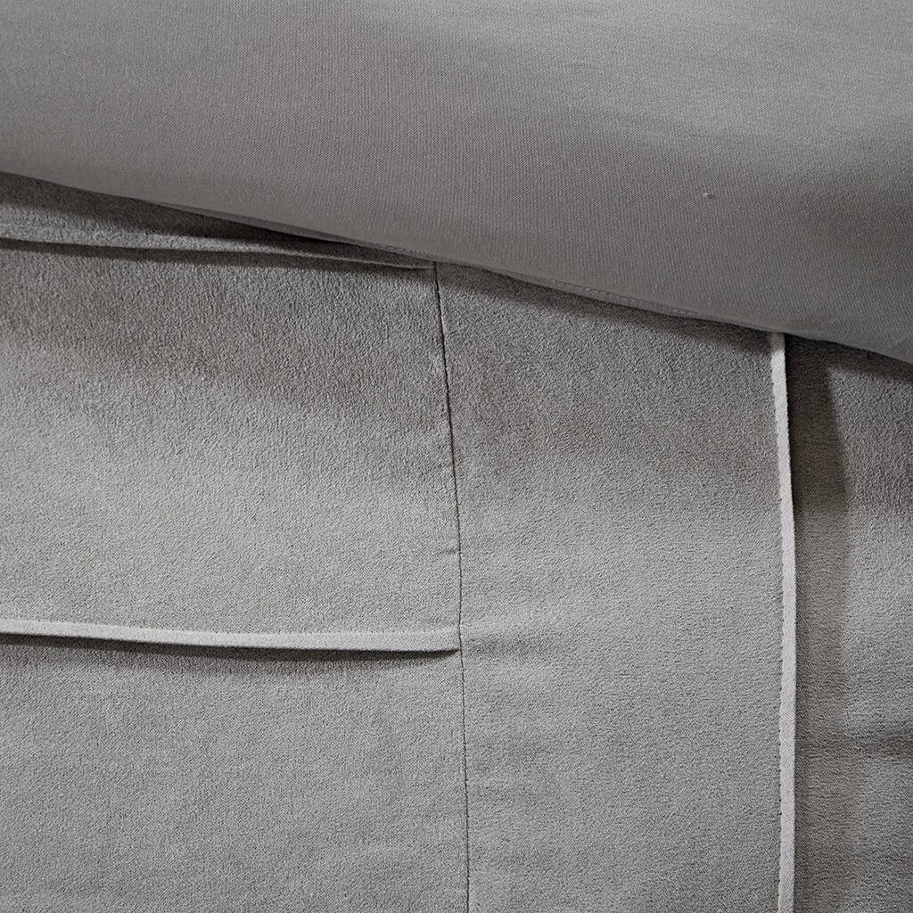 Alt View 5. Gracie Mills - Gracie Mills Beatriz 7-Piece Microsuede Comforter Set - Grey.