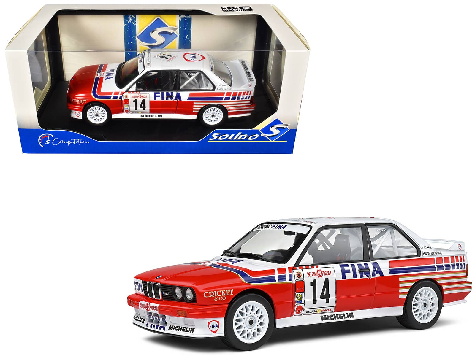 "BMW E30 M3 #14 Marc Duez ""Belgian Procar Championship"" (1993) ""Competition"" Series 1/18 Diecast Model Car by Solido" price history on PriceWatchPro