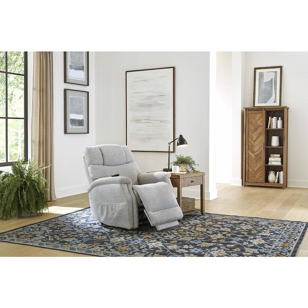 Left. Heartland Furniture - Power Recliner – Lift Chair With Electric Power, Supportive Design, Light Grey - Light Grey.