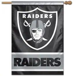 WinCraft - Las Vegas Raiders 28" x 40" Wordmark Single-Sided Vertical Banner - Multicolor