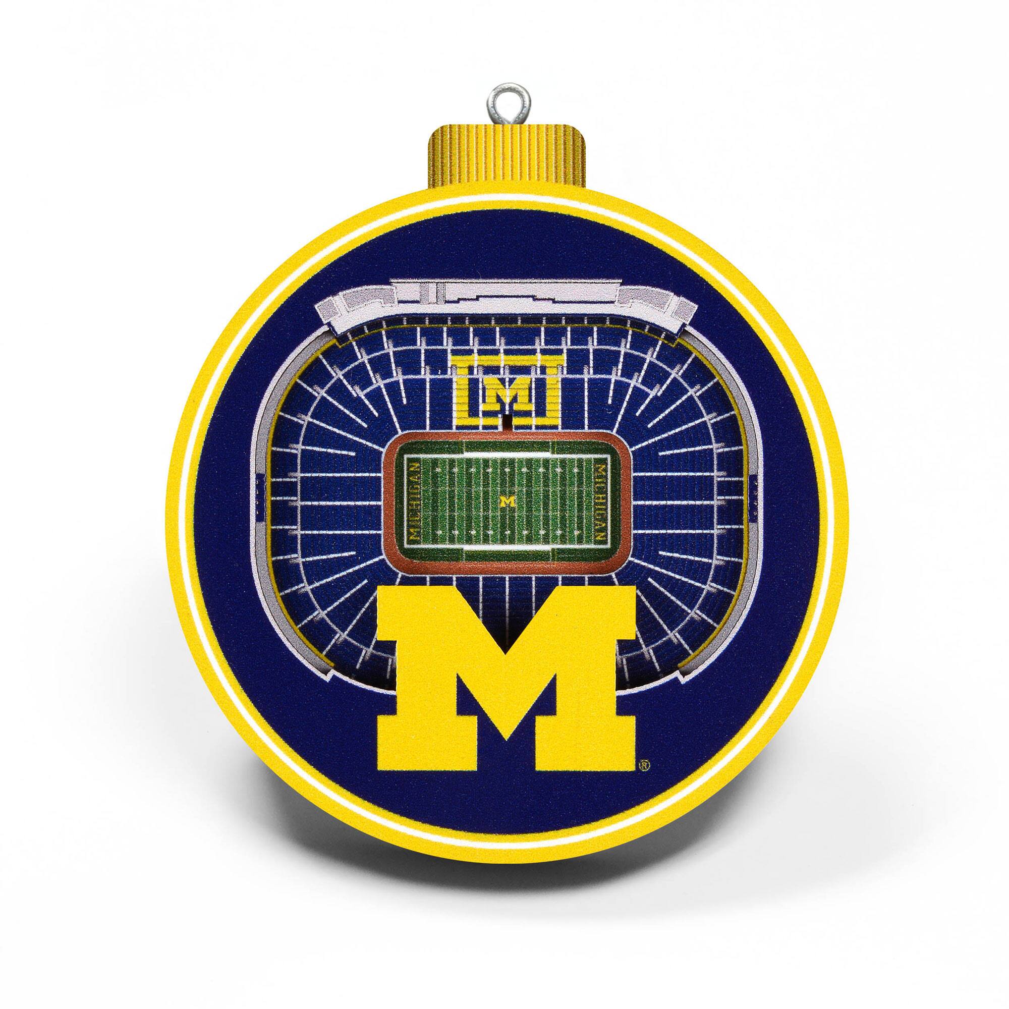 YouTheFan - Michigan Wolverines 3D Stadium Ornament - Multicolor