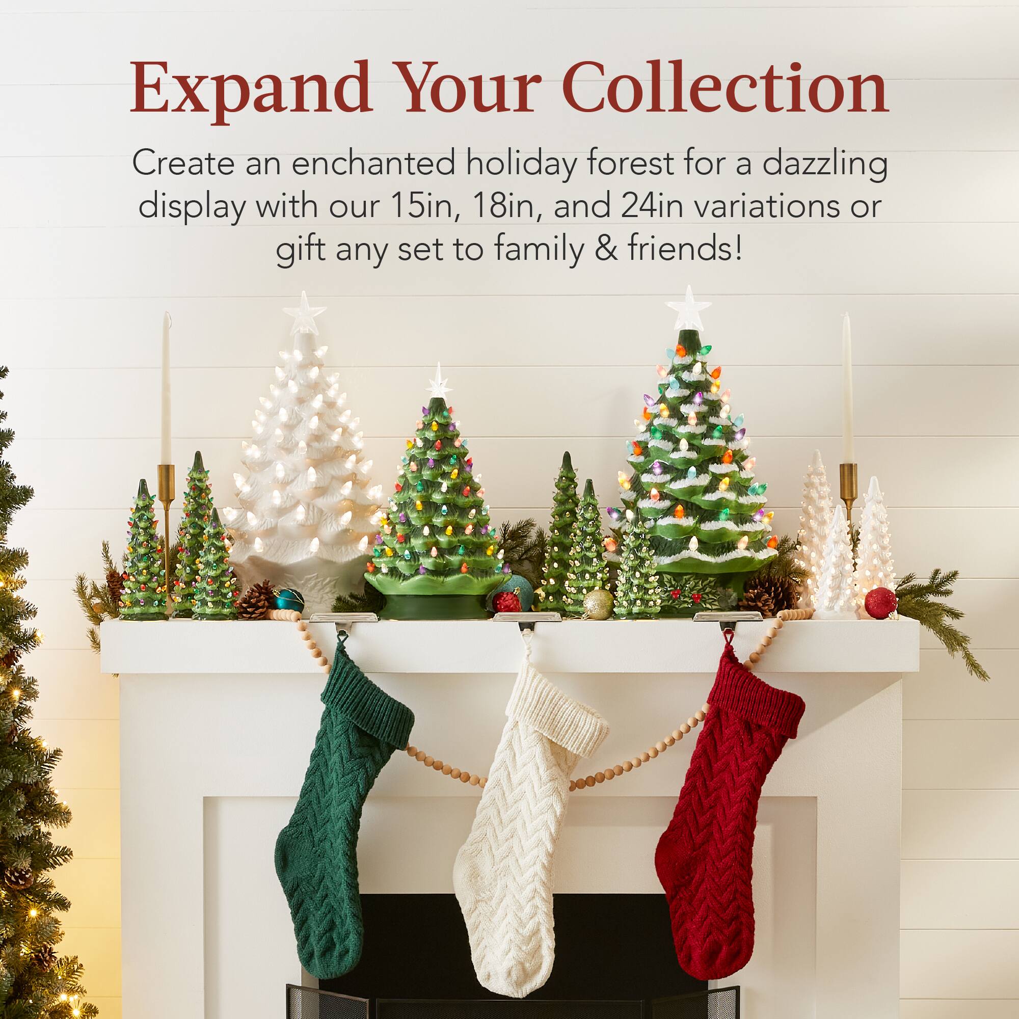 Expand Your Collection

Create an enchanted holiday forest for a dazzling display with our 15in, 18in, and 24in variations or gift any set to family & friends!