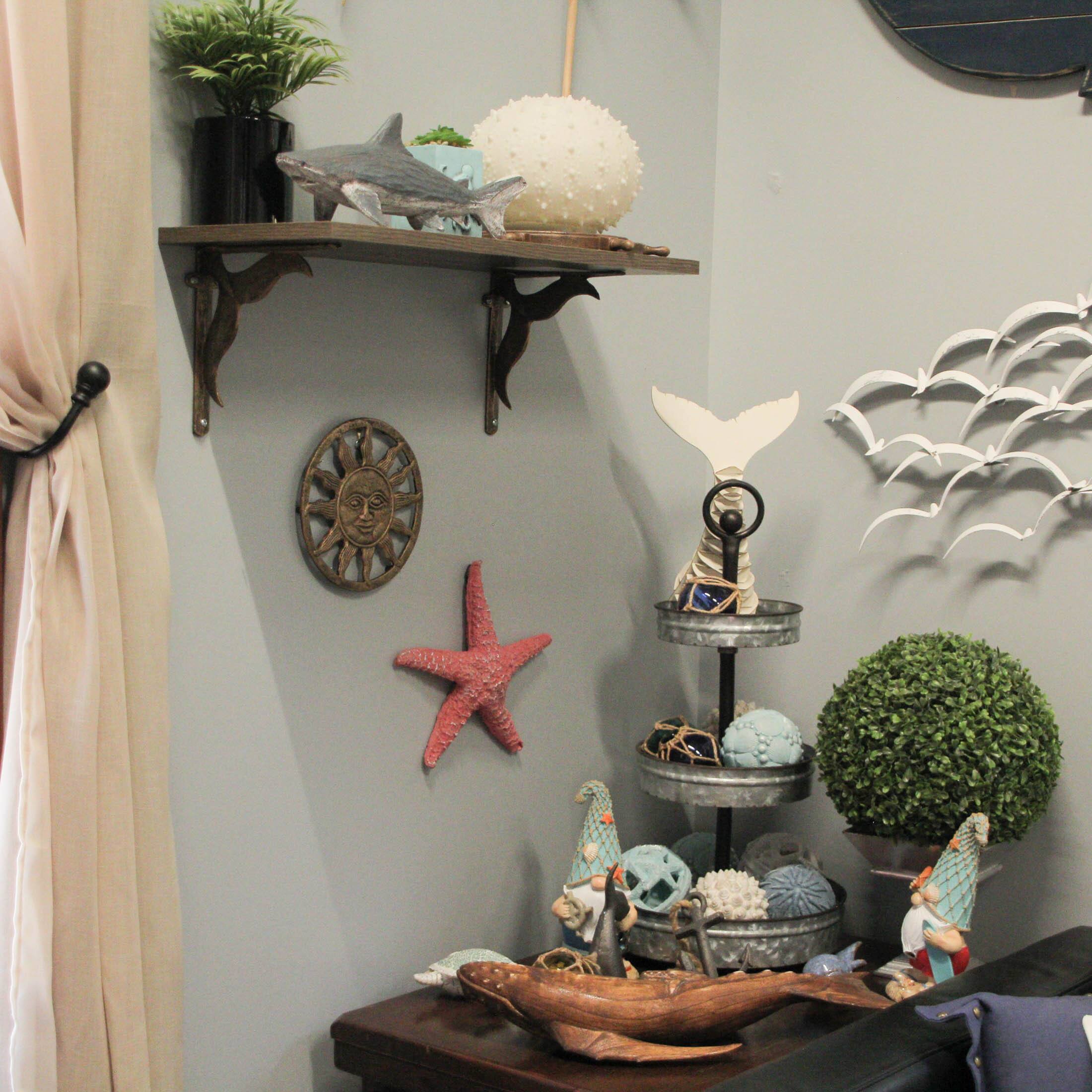 Alt View 4. Zeckos - Cast Iron Sun Face Trivet – Distressed Gold Finish, Heat-Resistant Kitchen Decor - Gold.