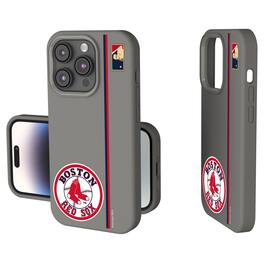 Keyscaper - MLB - Boston Red Sox - 1976 Logo iPhone Soft Touch Case - 14 Pro - Gray