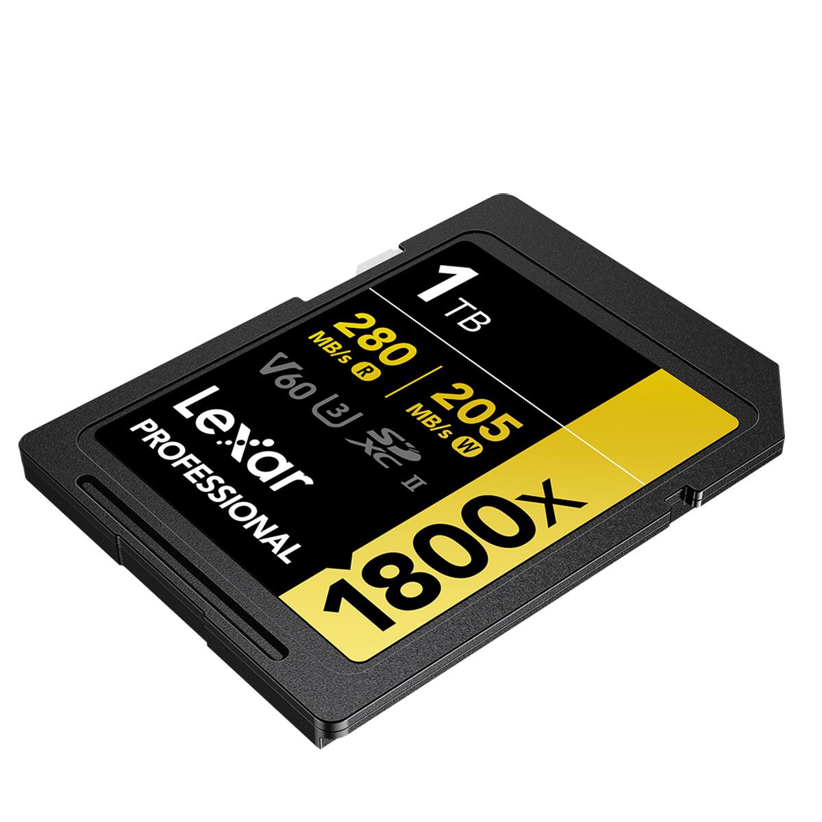1 TB 280 MB/s R V60 (w 205 MB/s W) Lexar SN PROFESSIONAL 1800x