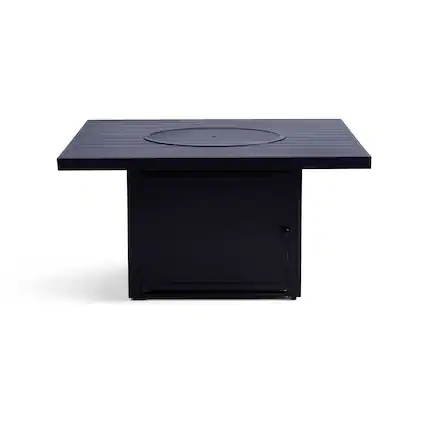 Front. Yardbird® - Square Fire Table - Dark Brown.