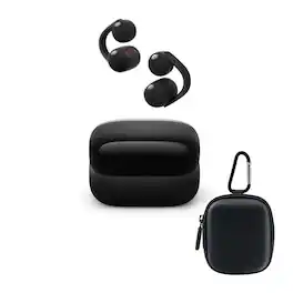 Sony - LinkBuds Clip Open-Ear Truly Wireless Earbuds with Case Bundle (Black)