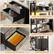 - Two Fabric Storage Drawers
- With Tall Storage Hutch
- Letter Size File Drawer
- Extra 2-Tiers Shelf Below
- With CPU Stand