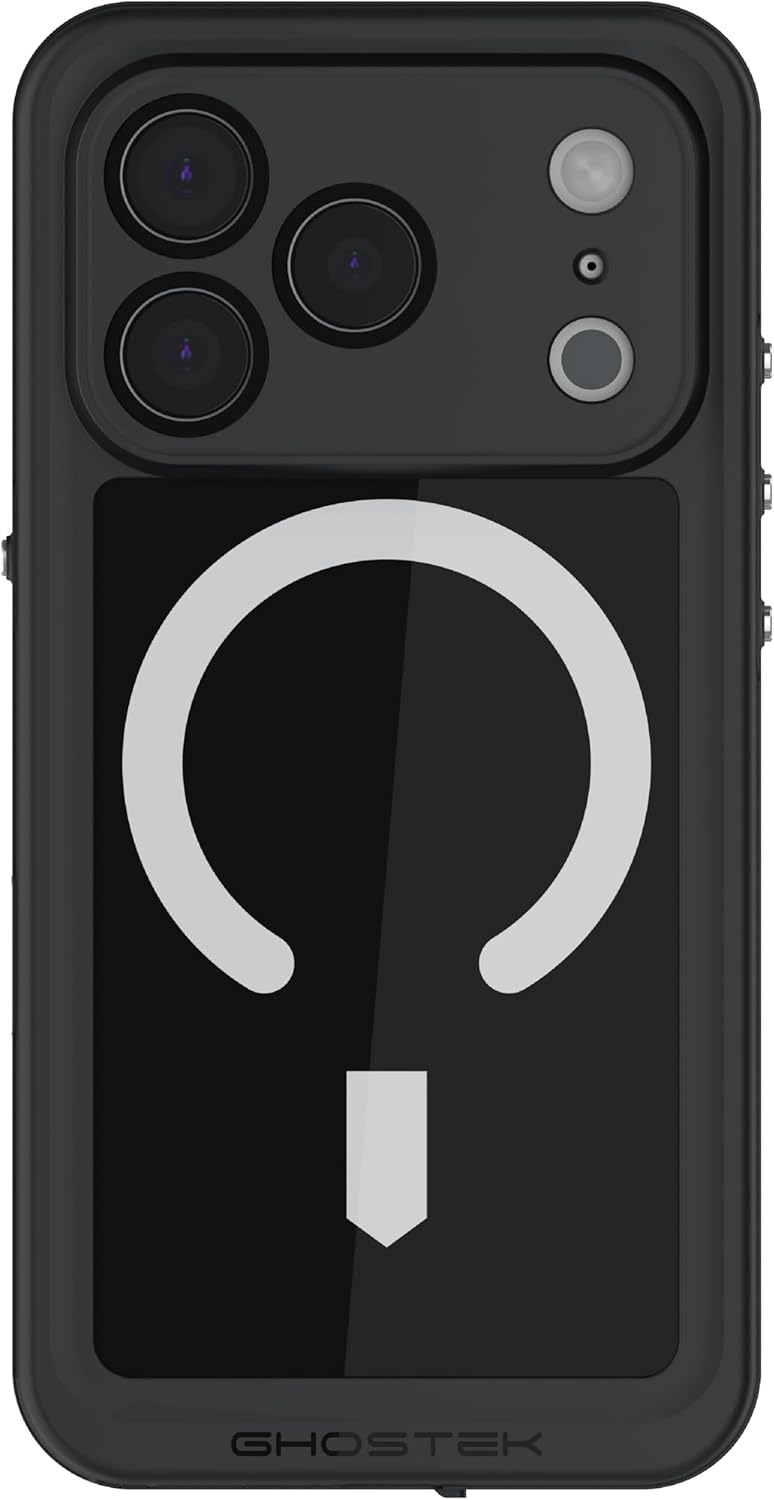 Front. Ghostek - Ghostek iPhone 17 Pro Nautical Slim Case, MagSafe Compatible, Non Slip Grip Protection - Black - Black.