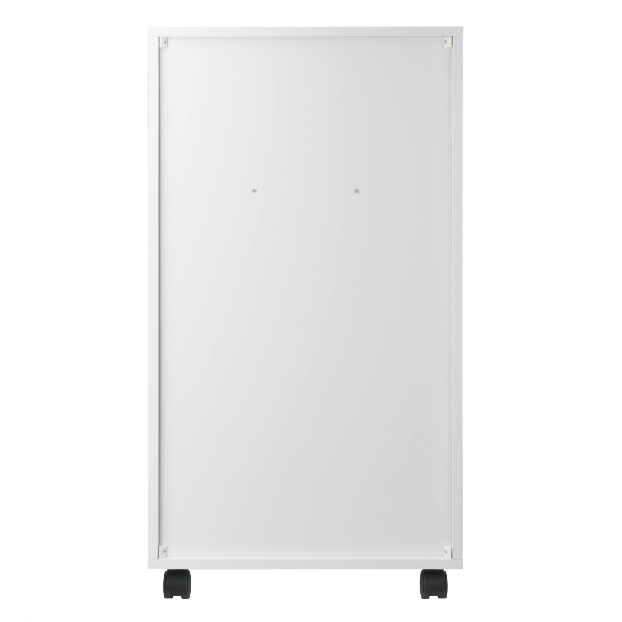 Alt View 8. Winsome Wood - Halifax Bins & Drawers Multi-Storage Tall Mobile Cabinet - White.
