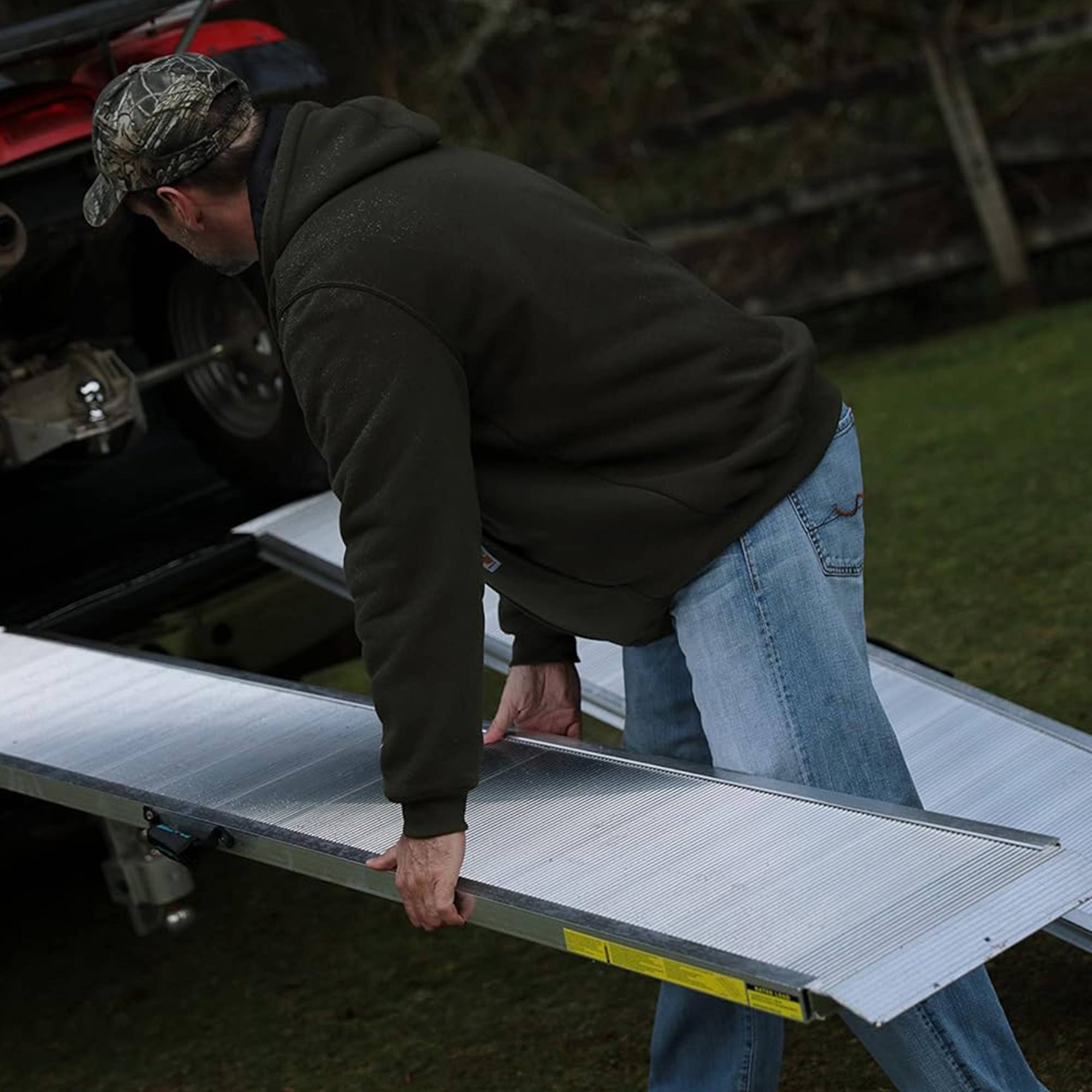 Alt View 7. EZ-ACCESS - EZ-ACCESS TRAVERSE 2 Foot Singlefold Edgeless Portable Loading Ramp, Silver - Silver.