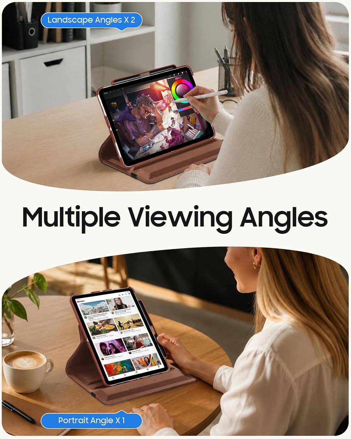 Landscape Angles X 2  
Multiple Viewing Angles  
Portrait Angle X 1