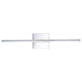 Jonathan Y - Makena 28" Modern Minimalist Dimmable Integrated LED Metal Wall Sconce - Chrome