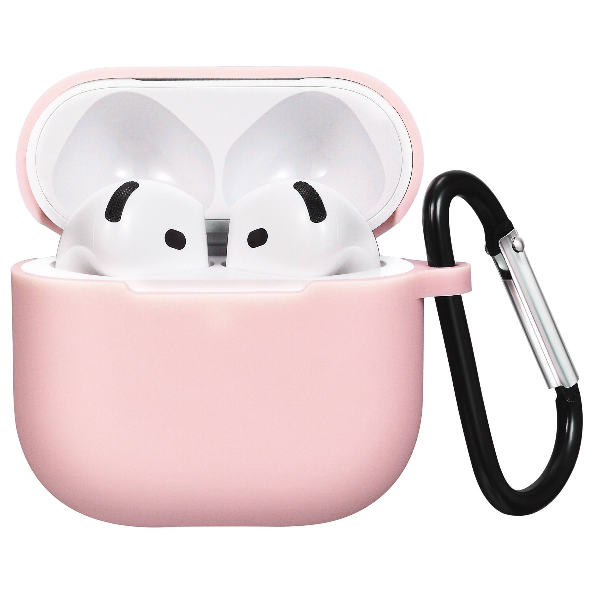 Angle. Vena - For Apple Airpods 4 Case Cover, Airpods Case 4 Silicone Case 4th Generation Supports Wireless Charging, Pink - Pink.