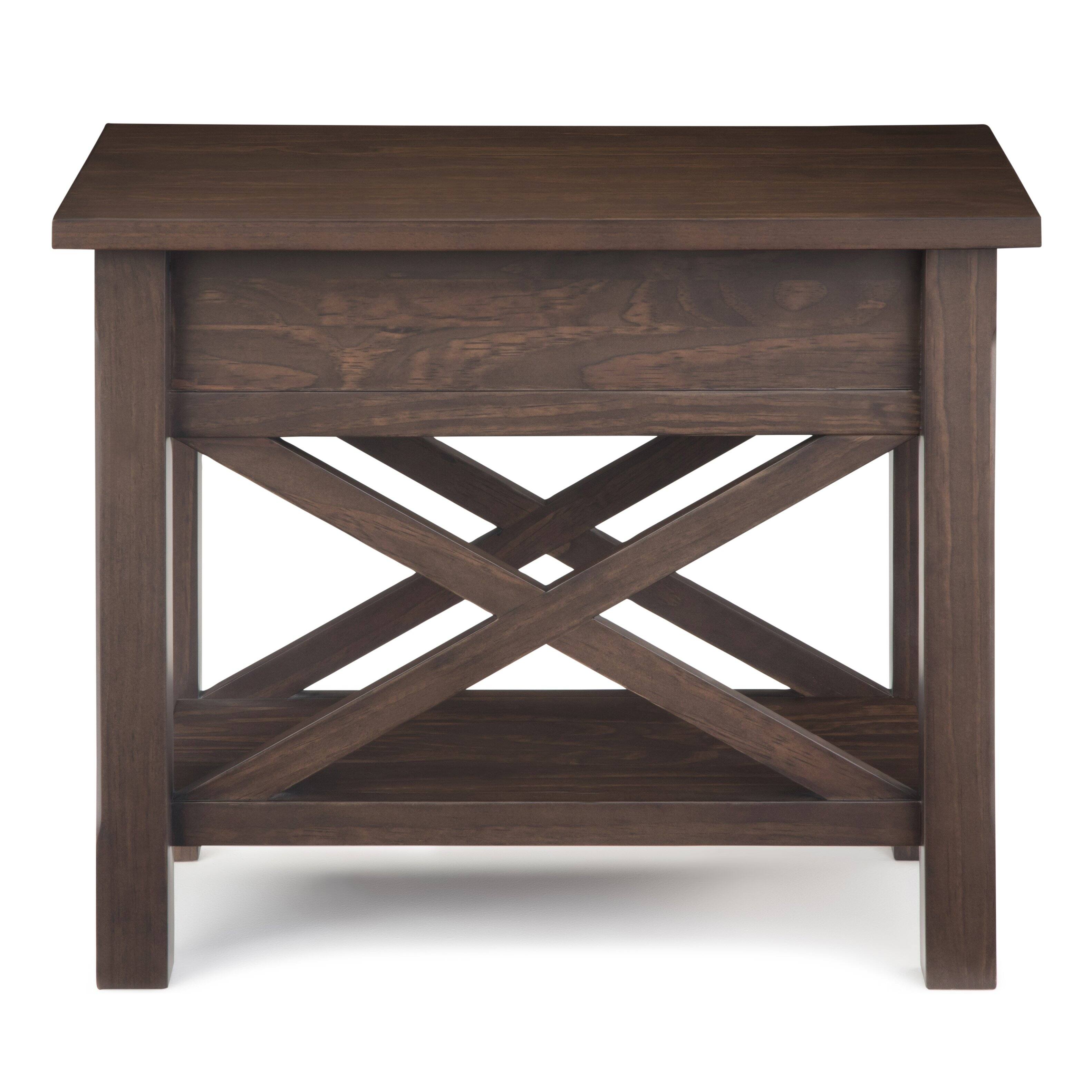Alt View 16. Simpli Home - Kitchener Narrow Side Table - Warm Walnut Brown.