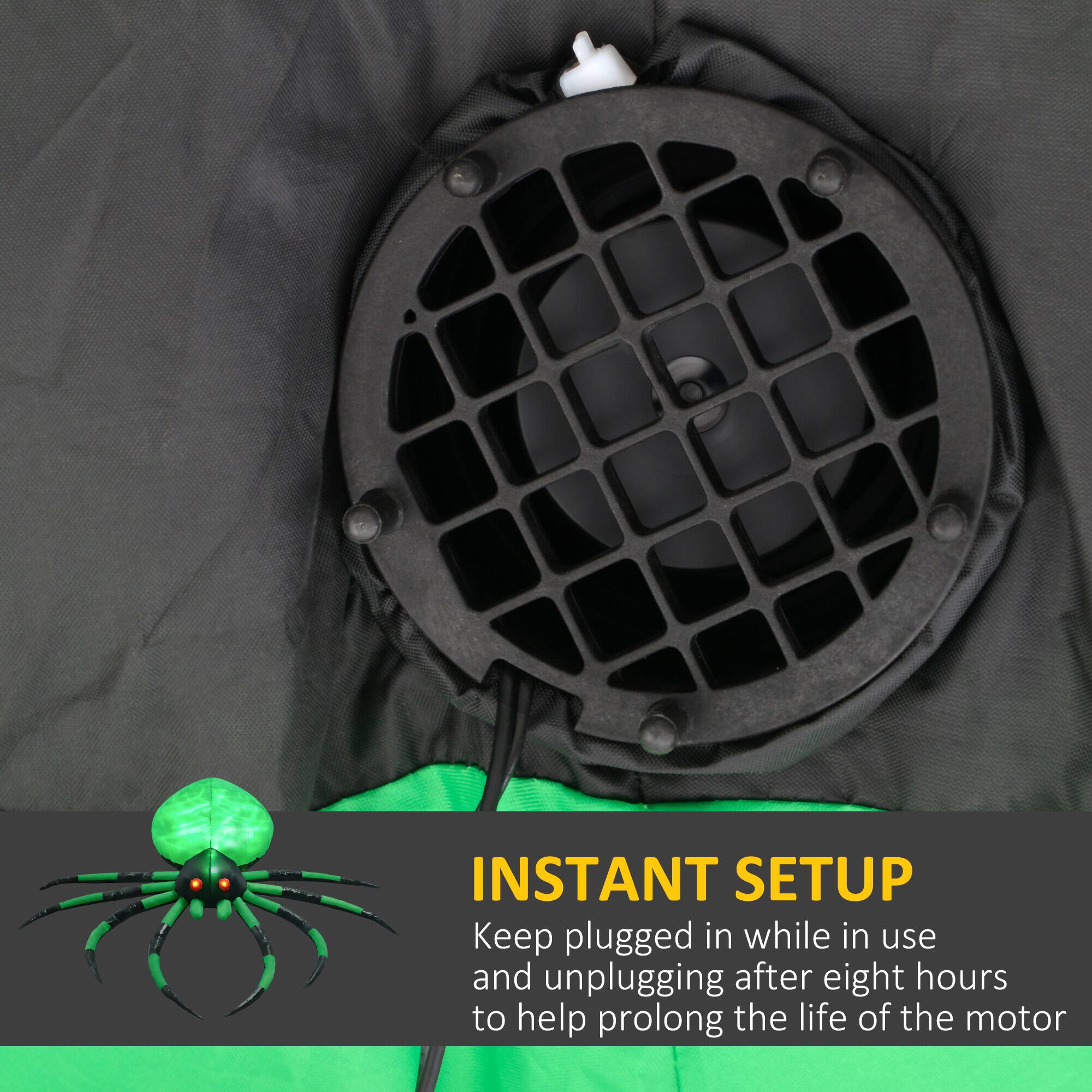 INSTANT SETUP  
Keep plugged in while in use and unplugging after eight hours to help prolong the life of the motor.