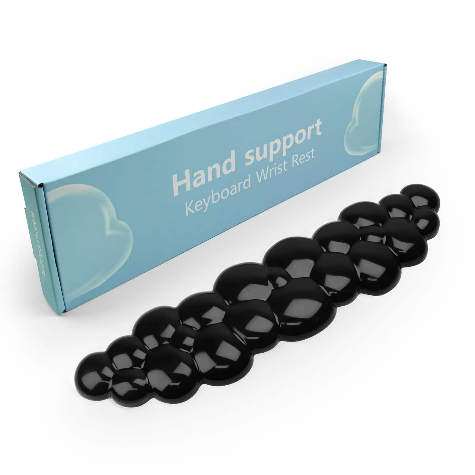 Comfort Essence - Gel Cloud And Mouse Wrist Rest Cute Support Arm For Typing Reliefsuitable Officecomputerlaptopgamingwhite - Transparent Black