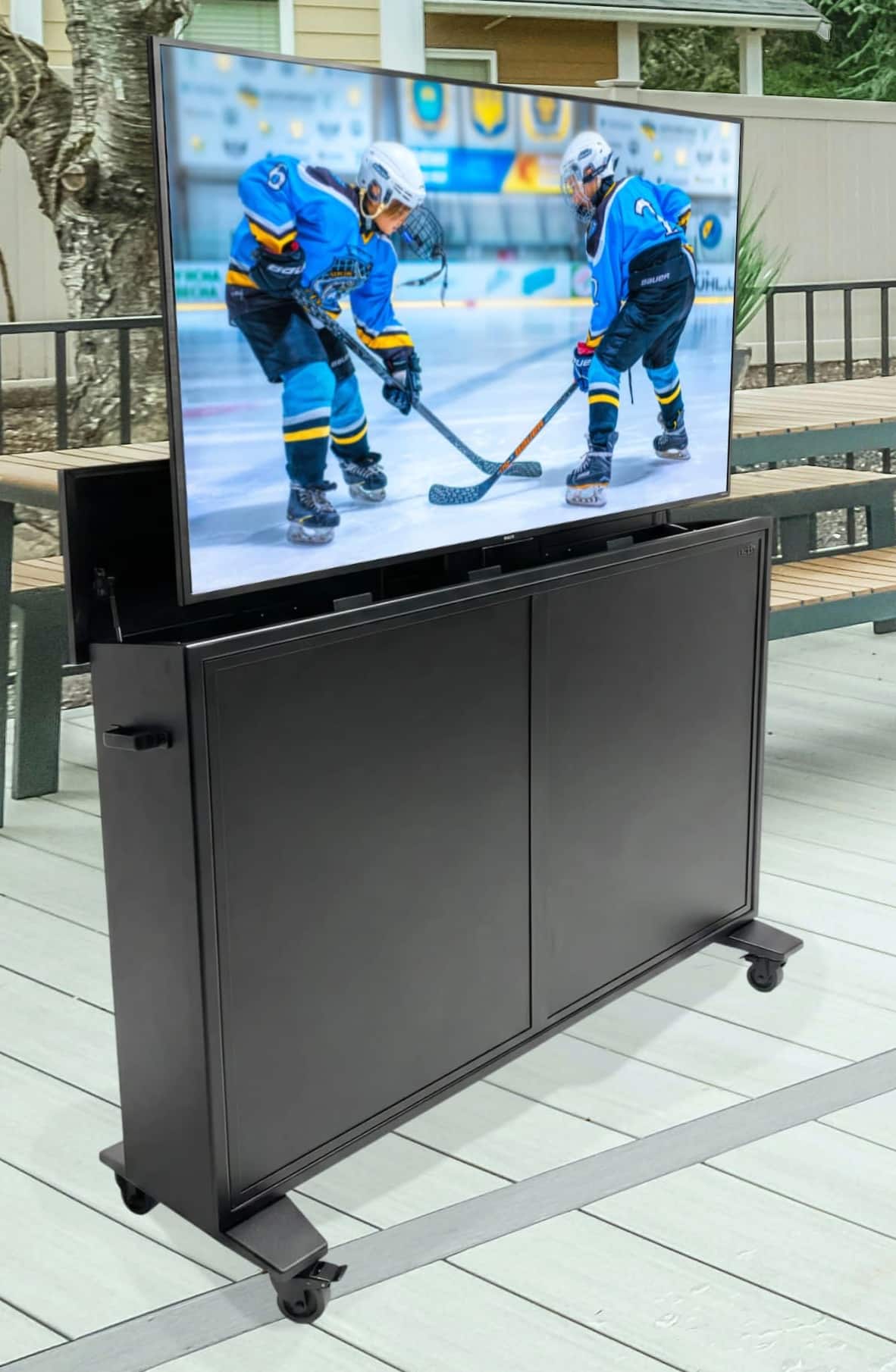 Apollo Enclosures - Outdoor TV Lift Cabinet for up to 55" TVs - Black