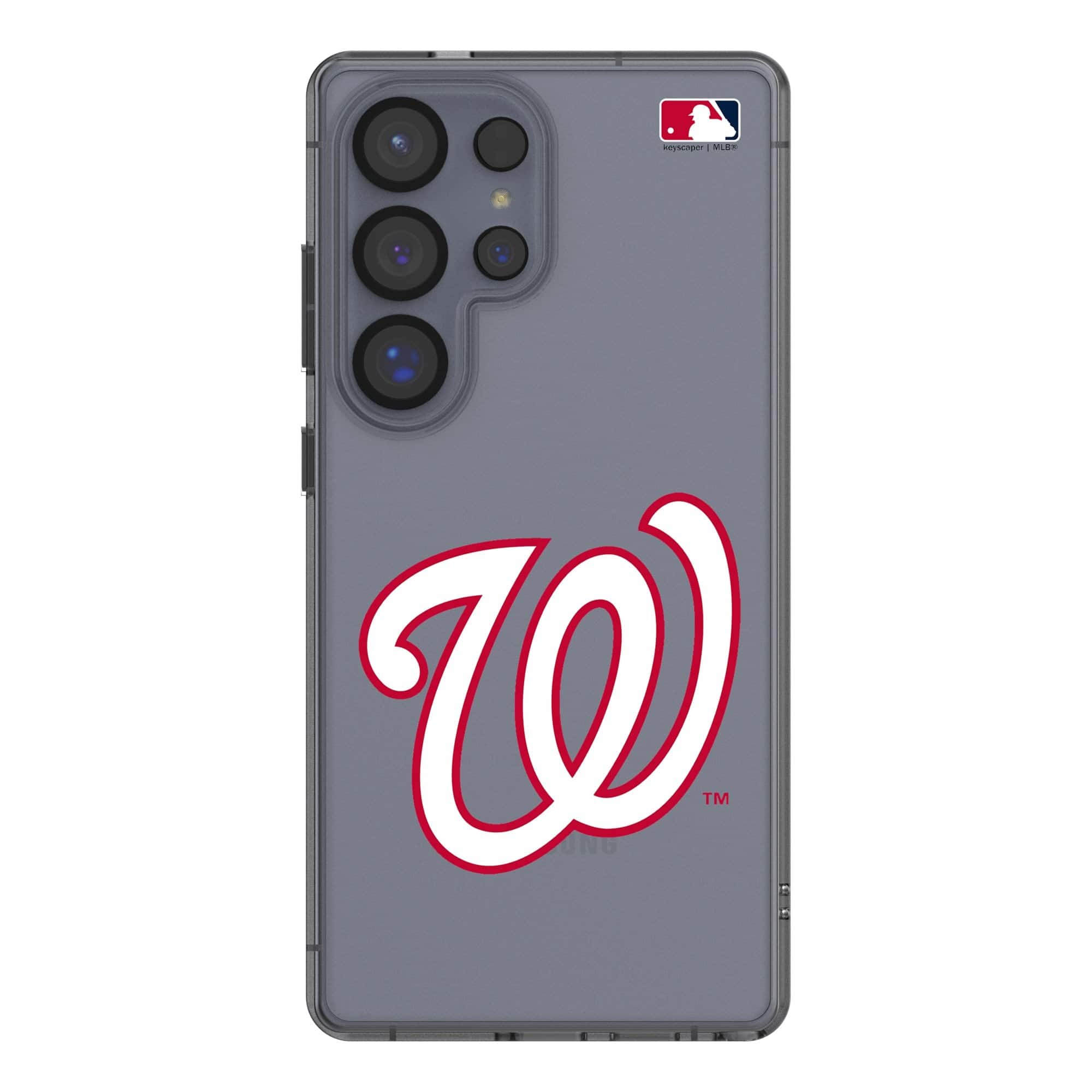 Keyscaper - MLB - Washington Nationals Galaxy Text Backdrop Clear Case - S22 - Multicolor