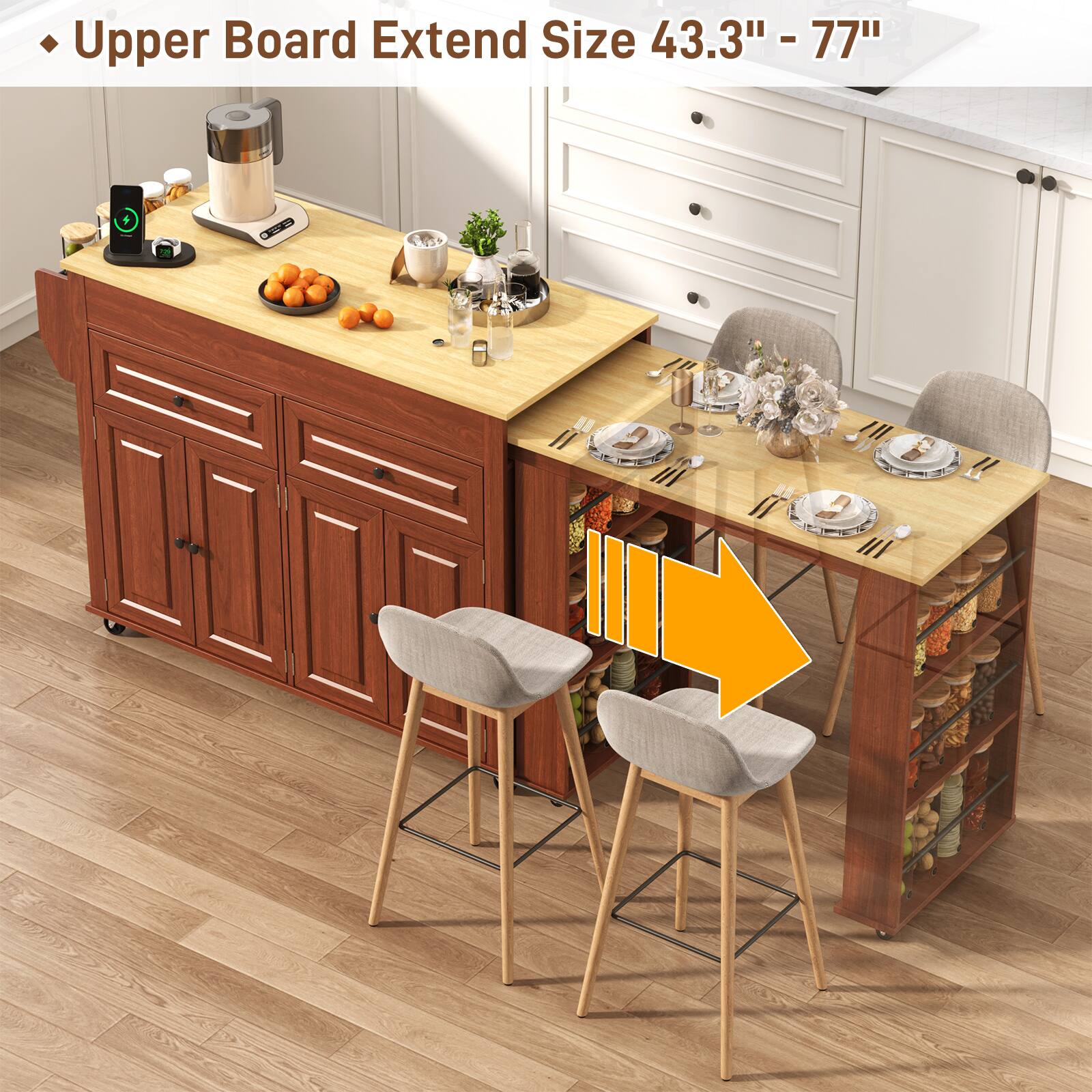 Upper Board Extend Size 43.3" - 77"