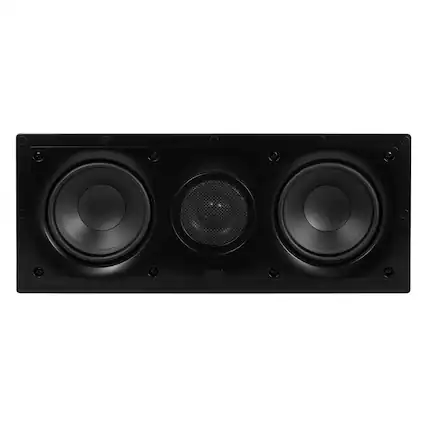 Front. ELAC - Elac IW-VC51-W - Vertex 1 5.25" In-Wall Center Speaker - Includes White Grille, Sold Individually - Black/Gray.