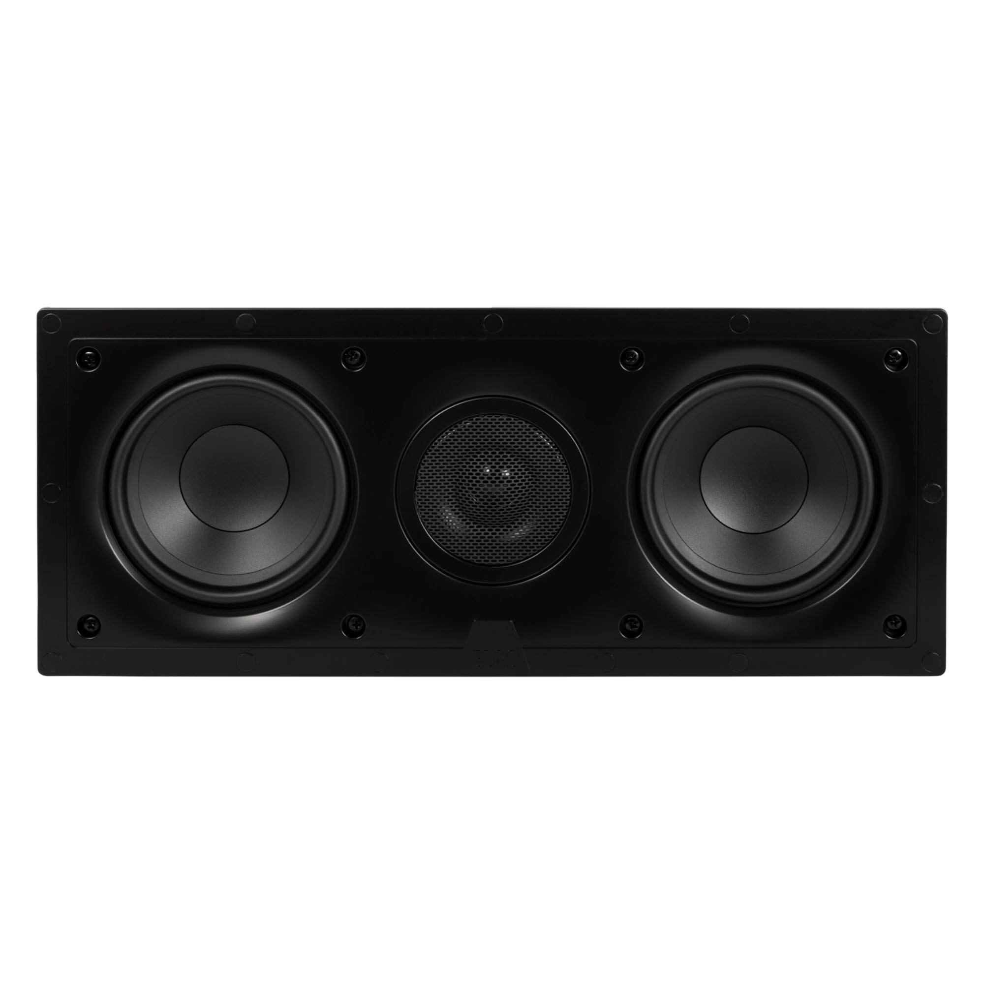 Front. ELAC - Elac IW-VC51-W - Vertex 1 5.25" In-Wall Center Speaker - Includes White Grille, Sold Individually - Black/Gray.
