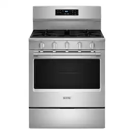 Maytag - 30-Inch Wide Gas Range With No Preheat Air Fry and Air Baking - 5.0 cu. ft. - Stainless Steel