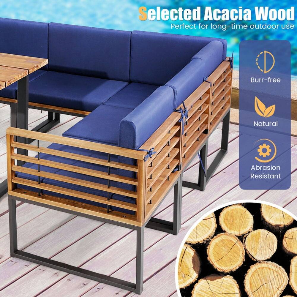 Selected Acacia Wood  
Perfect for long-time outdoor use  
Burr-free  
Natural  
Abrasion Resistant