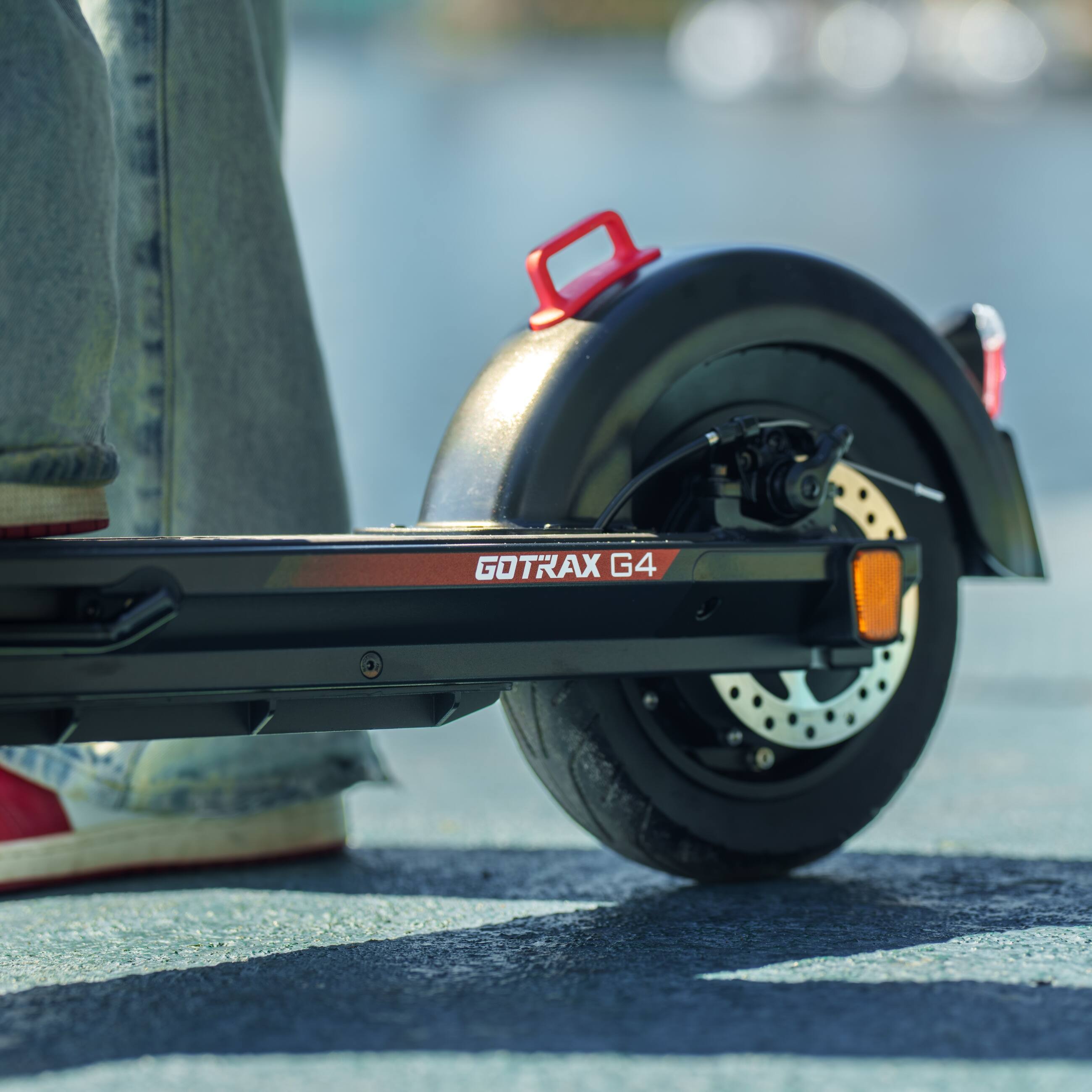 Alt View 6. GoTrax - GOTRAX G4 PRO Adult Electric Scooter with 10"solid tires, 36V 10.4Ah, 20mph, 25mile Range,  264 lbs Max Load, Cyan - CYAN.