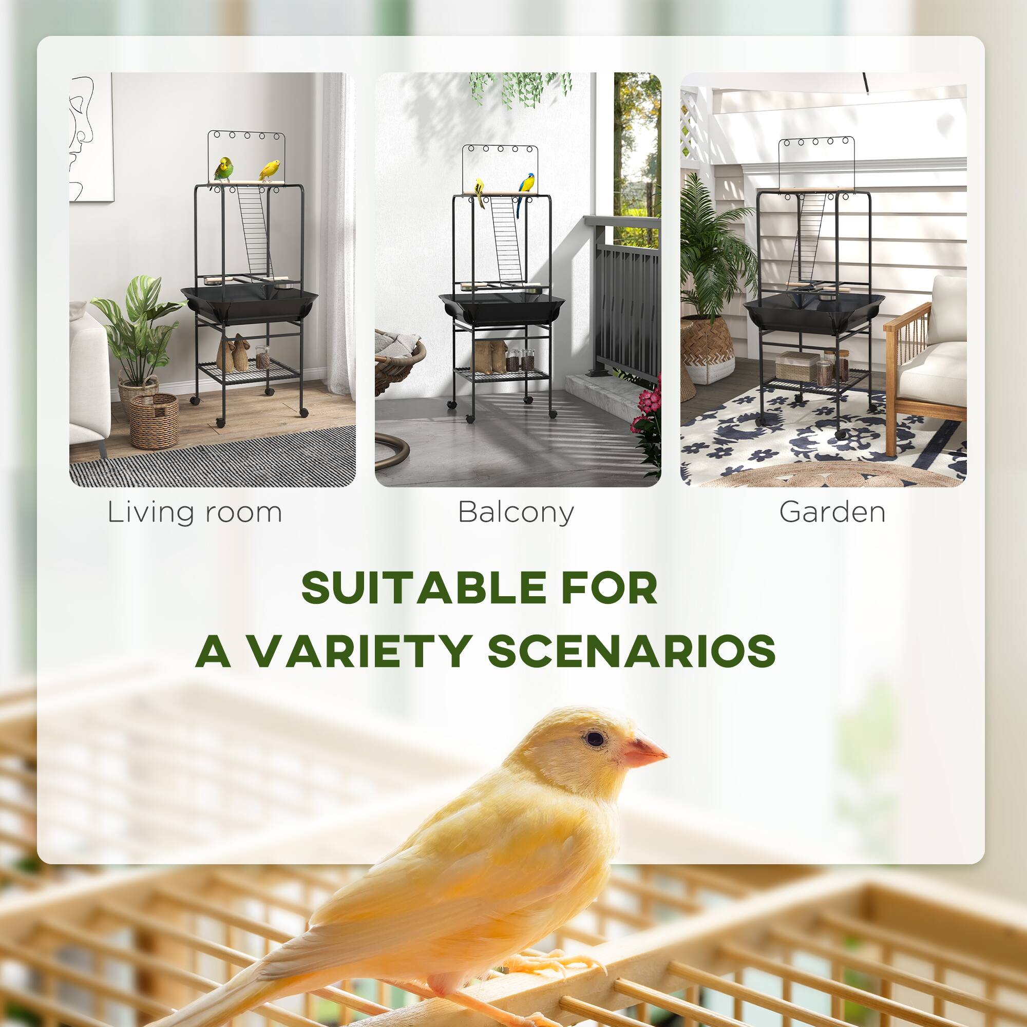 Living room  
Balcony  
Garden  

SUITABLE FOR A VARIETY SCENARIOS