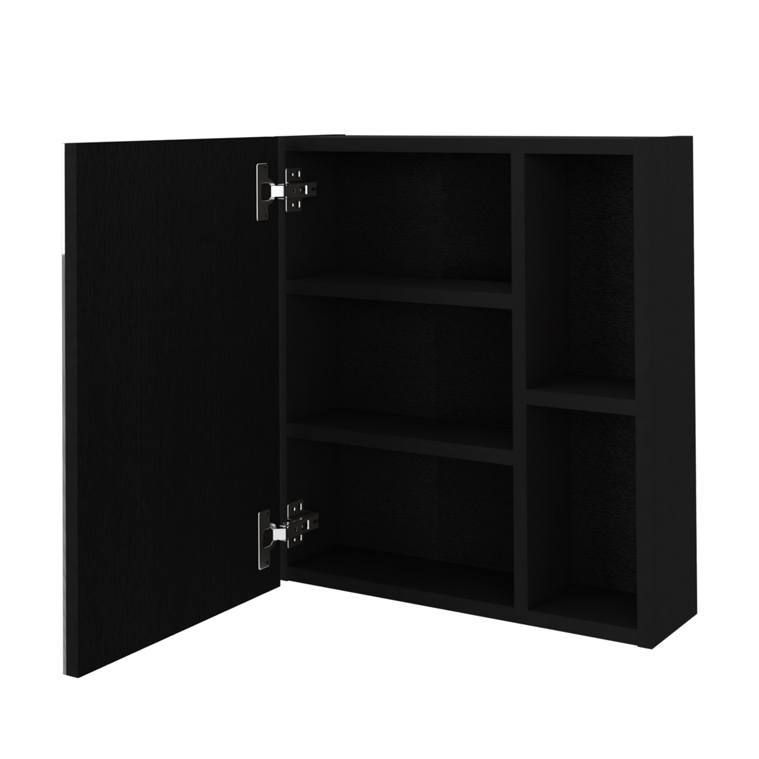 Left. Treevol Furniture - Clifton Medicine Cabinet,Bathroom,Black - Black.