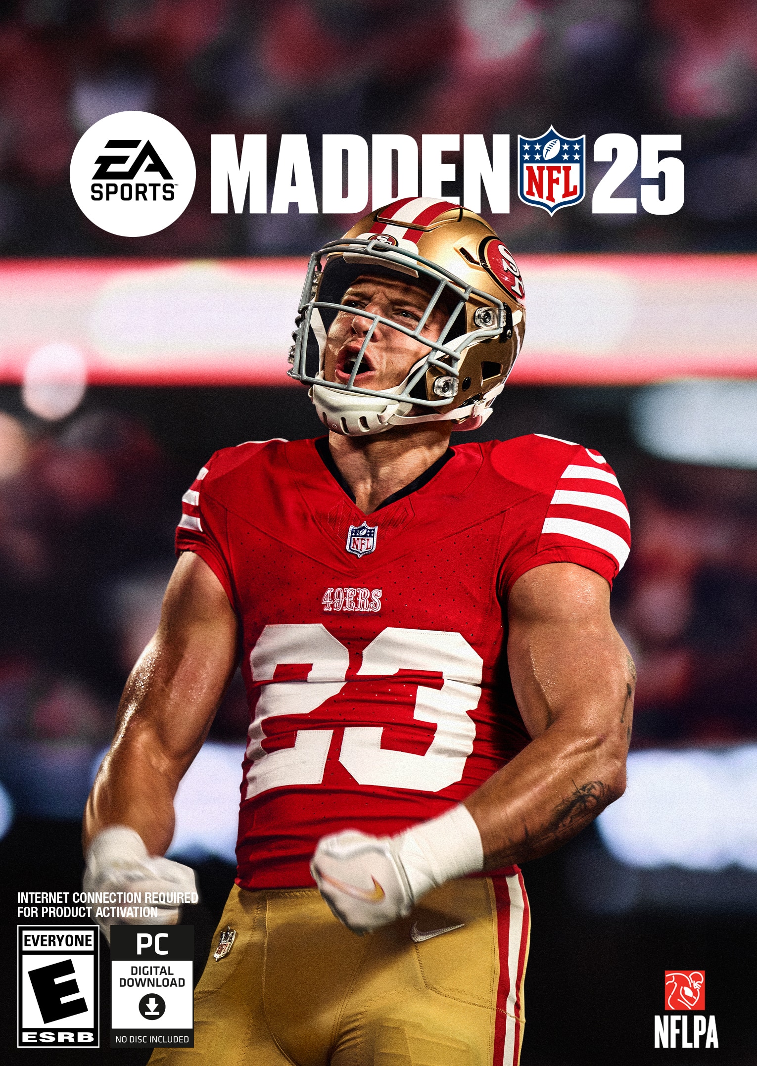 EA Madden 25 Sports NFL! 49ers 23. Internet connection required for product activation. PC Digital Download. ESRB Rating: No Disc Included. NFLPA.