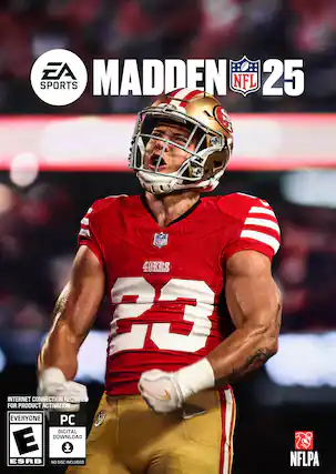 EA Madden 25 Sports NFL! 49ers 23. Internet connection required for product activation. PC Digital Download. ESRB Rating: No Disc Included. NFLPA. - E (Everyone)