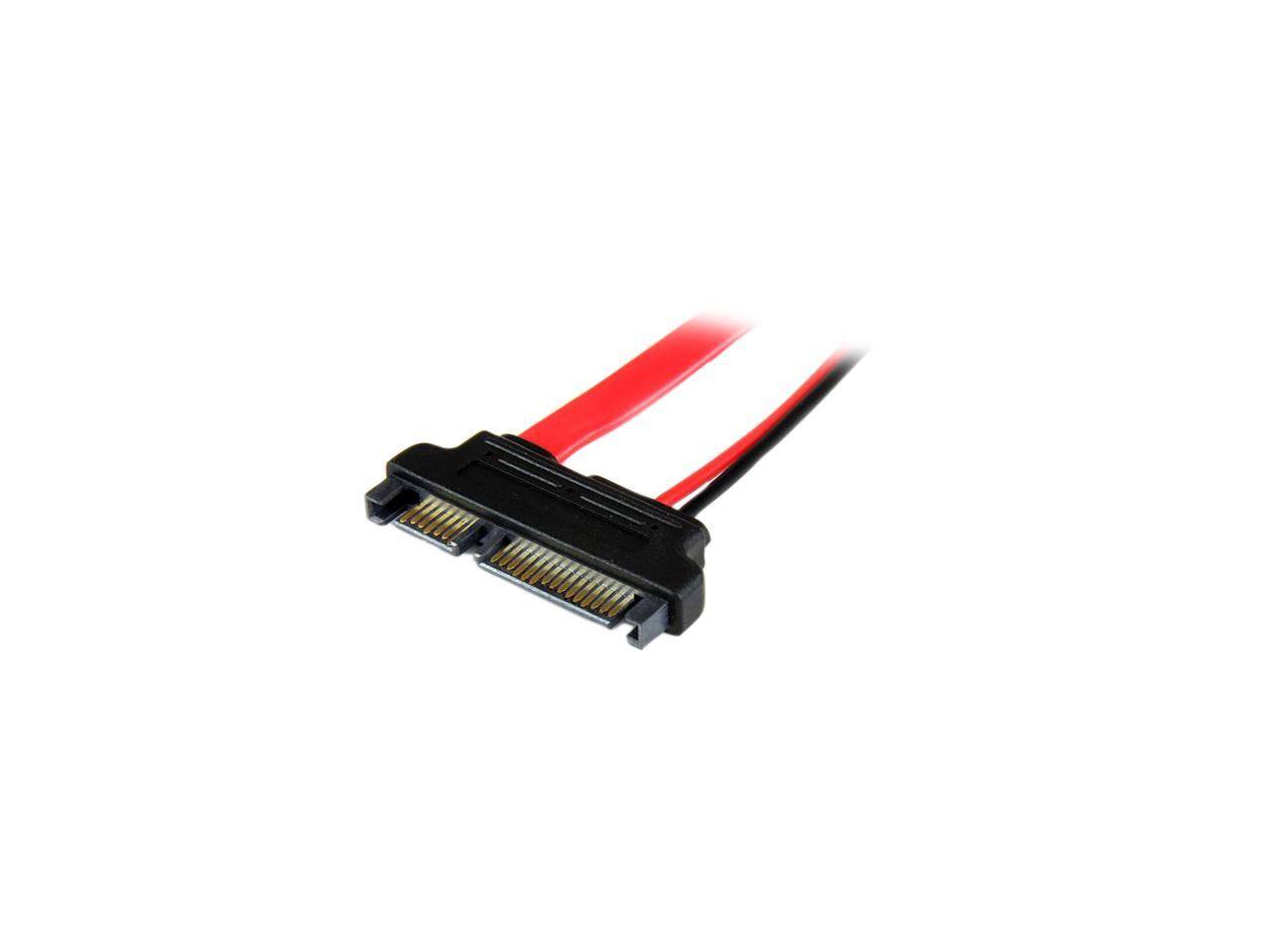 Alt View 1. StarTech.com - StarTech 6-Inch Slimline SATA to SATA Female/Male Adapter with Power SLSATAADAP6.