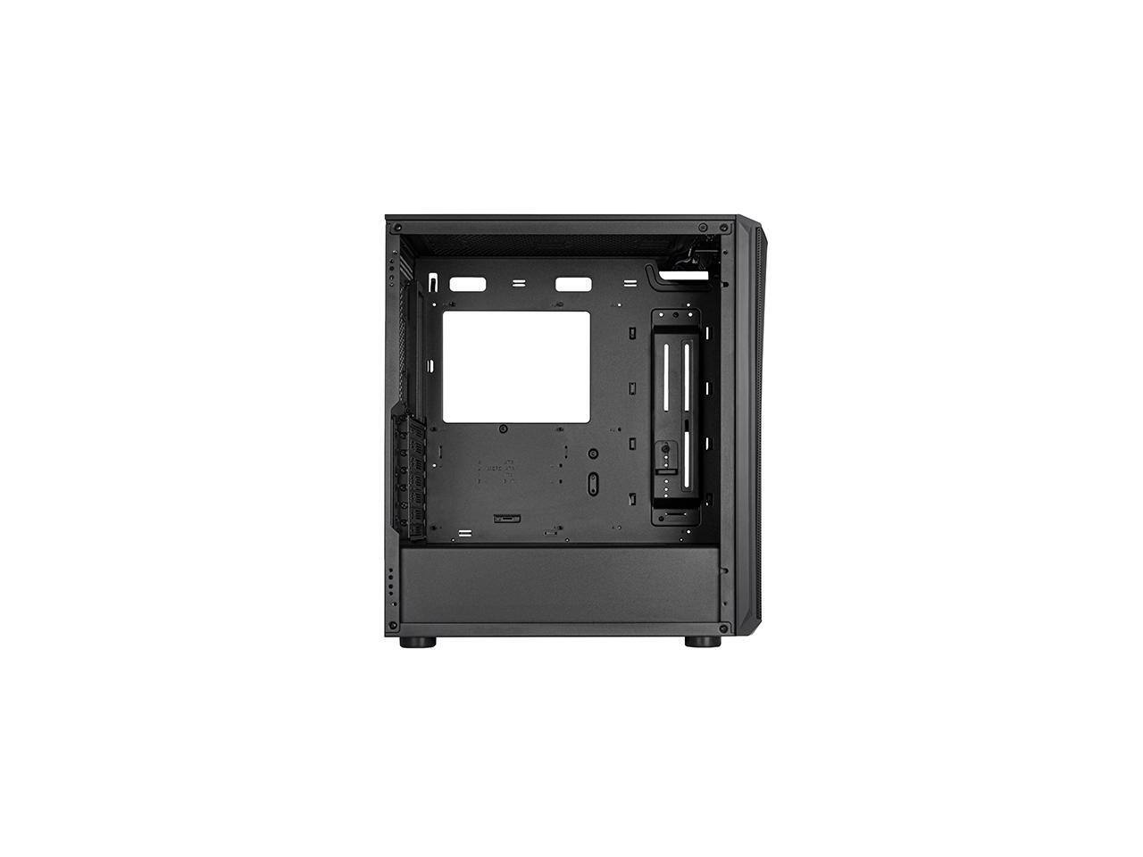 Alt View 5. SilverStone - Silverstone FARA 512Z High airflow ATX mid-tower chassis with dual radiator support and ARGB lighting - Black.