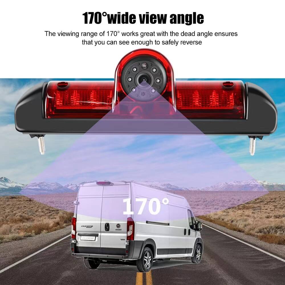 170° wide view angle

The viewing range of 170° works great with the dead angle ensures that you can see enough to safely reverse
