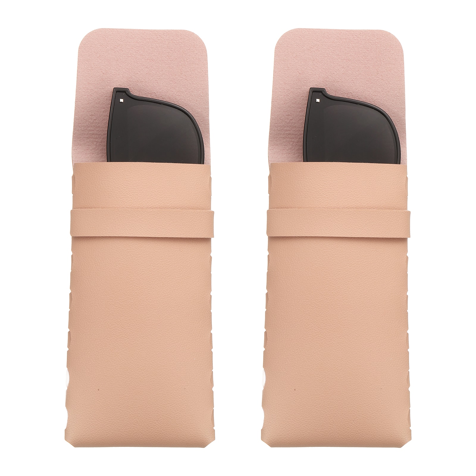 Unique Bargains - 2pcs Soft Glasses Case Leather Flap Closure Pouch for Eyewear Travel Sport Work - Pink price history on PriceWatchPro